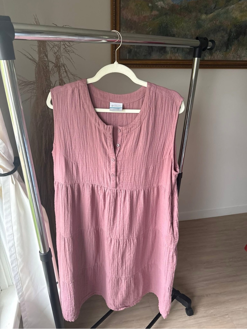 Columbia Sleeveless Midi Dress in Dusty Rose
